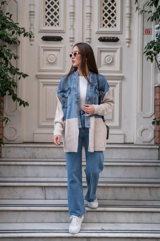 Denim Jacket R91 Striped Jacket Polka Dot Jacket Floral Jacket
