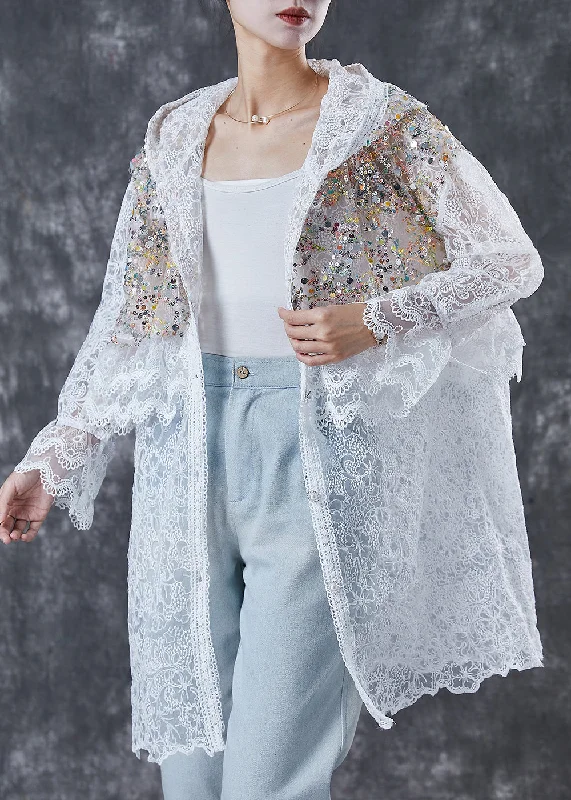 French White Sequins Hollow Out Lace Jackets Spring Rayon Jacket Velvet Jacket Corduroy Jacket French White Sequins Hollow Out Lace Jackets Spring Rayon Jacket Velvet Jacket Corduroy Jacket