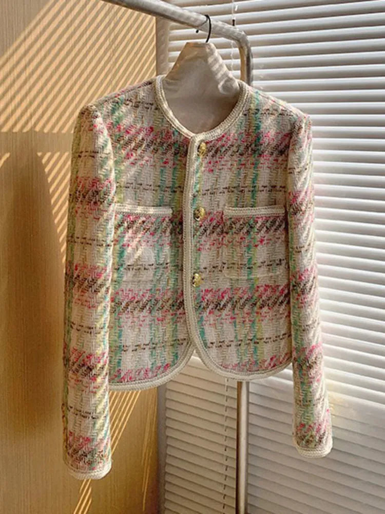 High Quality Small Fragrance Tweed Jacket Coat Women Fall Winter French Vintage Slim Woolen Coats Korean Fashion Casual Outwear Denim Jacket Leather Jacket Suede Jacket High Quality Small Fragrance Tweed Jacket Coat Women Fall Winter French Vintage Slim Woolen Coats Korean Fashion Casual Outwear Denim Jacket Leather Jacket Suede Jacket