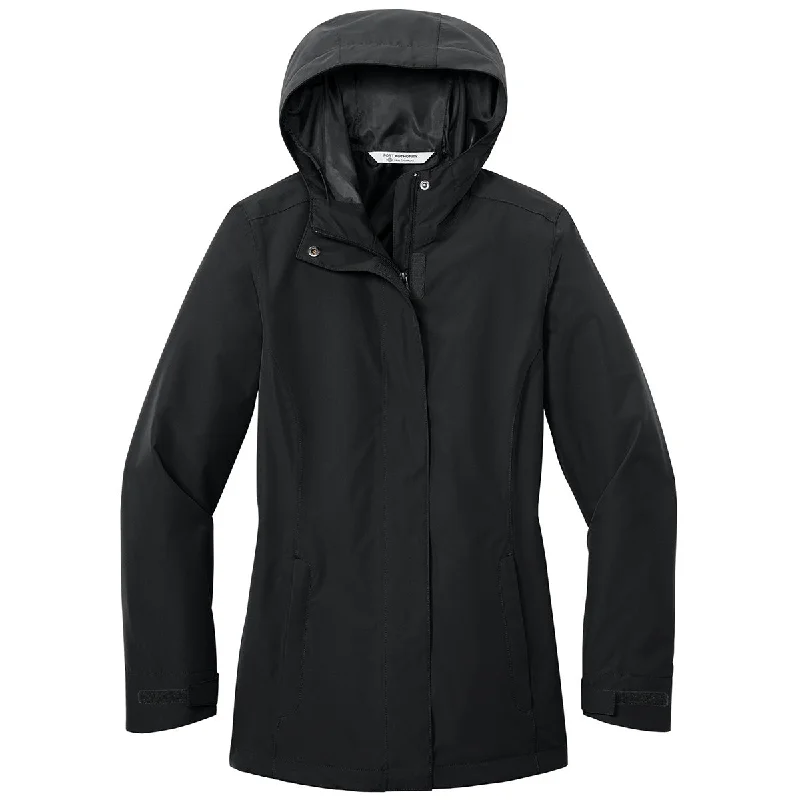 Port Authority Women's Deep Black C-FREE Rain Jacket Striped Jacket Polka Dot Jacket Floral Jacket Port Authority Women's Deep Black C-FREE Rain Jacket Striped Jacket Polka Dot Jacket Floral Jacket