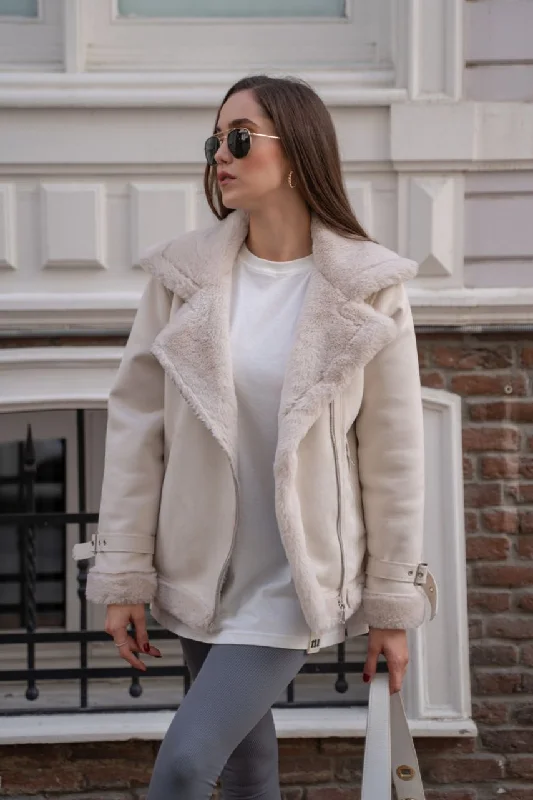 Fur Jacket LOK05 V-Neck Jacket Boat Neck Jacket Square Neck Jacket