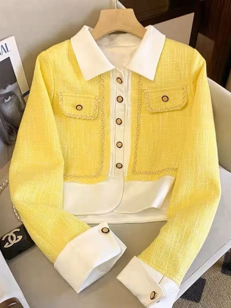 Luxury Small Fragrance Tweed Jacket Coat Women Korean Fashion Sweet Woolen Short Coats Fall Winter Vintage Elegant Outwear Tops Nylon Jacket Polyester Jacket Spandex Jacket Luxury Small Fragrance Tweed Jacket Coat Women Korean Fashion Sweet Woolen Short Coats Fall Winter Vintage Elegant Outwear Tops Nylon Jacket Polyester Jacket Spandex Jacket