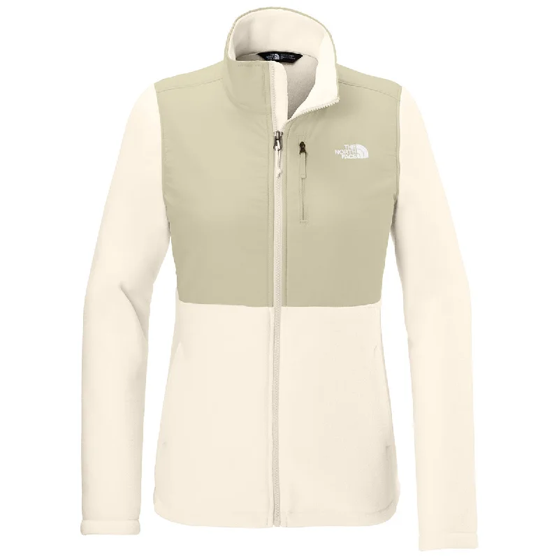 The North Face Women's Gardenia White/ Gravel Highest Peak Full-Zip Fleece Jacket Jacket Blazer Coat The North Face Women's Gardenia White/ Gravel Highest Peak Full-Zip Fleece Jacket Jacket Blazer Coat
