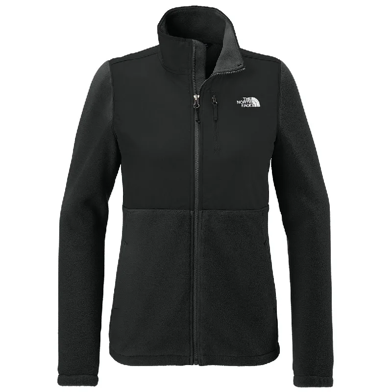 The North Face Women's TNF Black Highest Peak Full-Zip Fleece Jacket Toggled Jacket Drawstring Jacket Belted Jacket