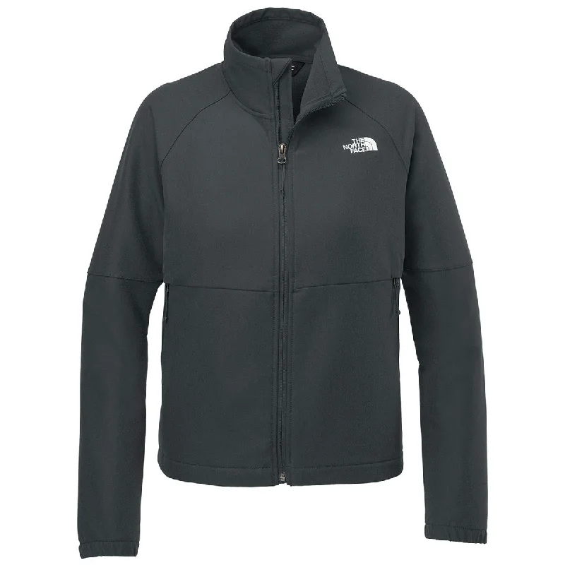 The North Face Women's Asphalt Grey Dark Heather Barr Lake Soft Shell Jacket Wool Fabric Cashmere Fabric Tweed Fabric