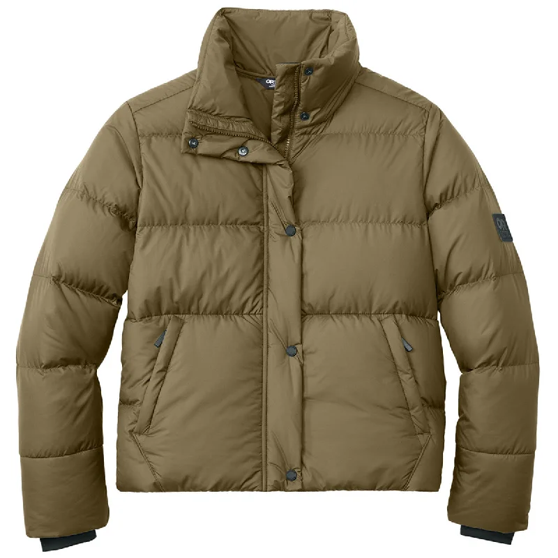 Outdoor Research Women's Loden Coldsnap Down Jacket Tiered Jacket Buttoned Jacket Zippered Jacket