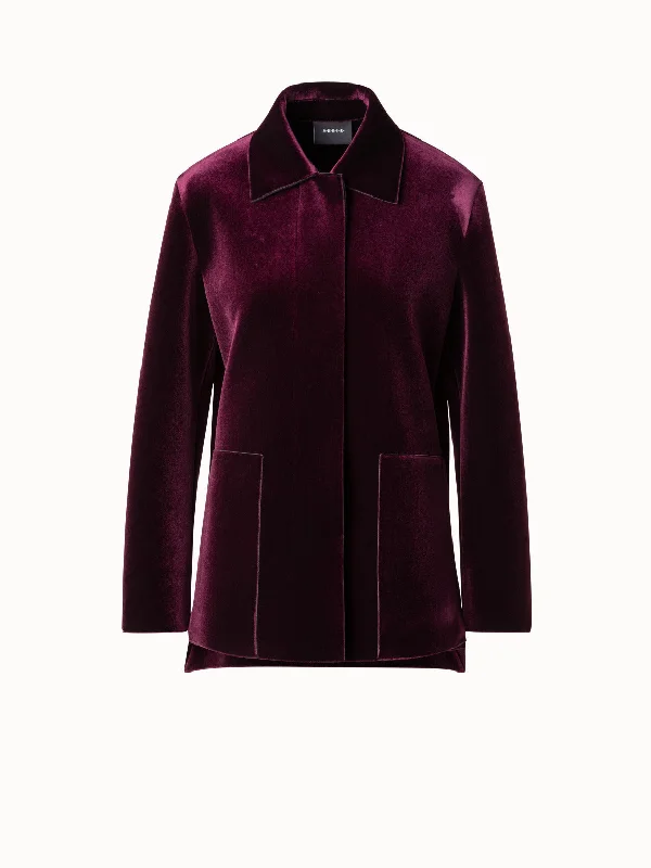 Oversized Neoprene Velvet Jacket Wool Fabric Cashmere Fabric Tweed Fabric