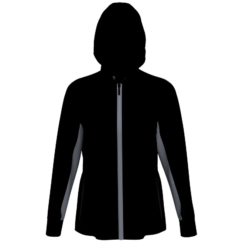 Perry Ellis Women's Caviar Black Full Zip Jacket Zippered Front Buttoned Front Snap Front Perry Ellis Women's Caviar Black Full Zip Jacket Zippered Front Buttoned Front Snap Front