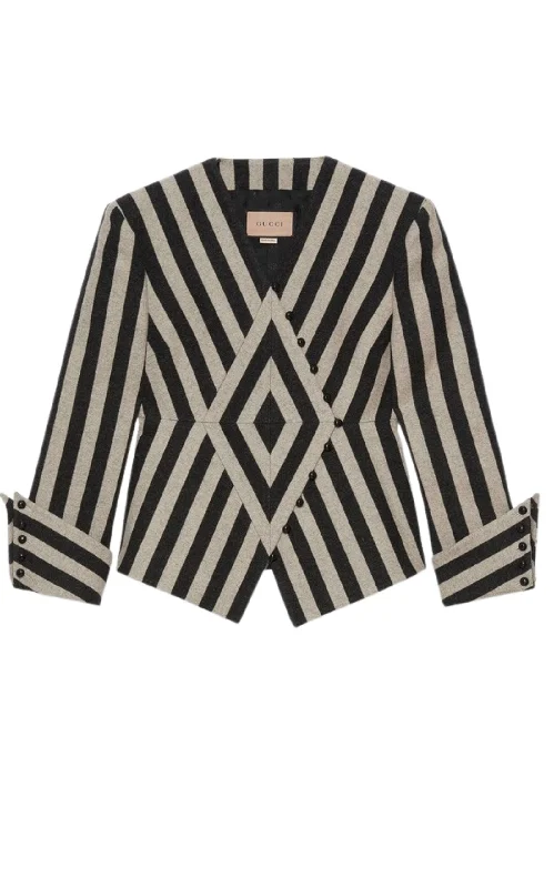 Wool Blend  Blazer Jacket Knit Jacket Woven Jacket Fleece Jacket