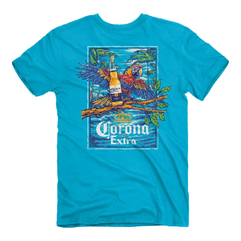 Corona - Parrot T-Shirt Thin T-Shirt Open Front Quick Dry