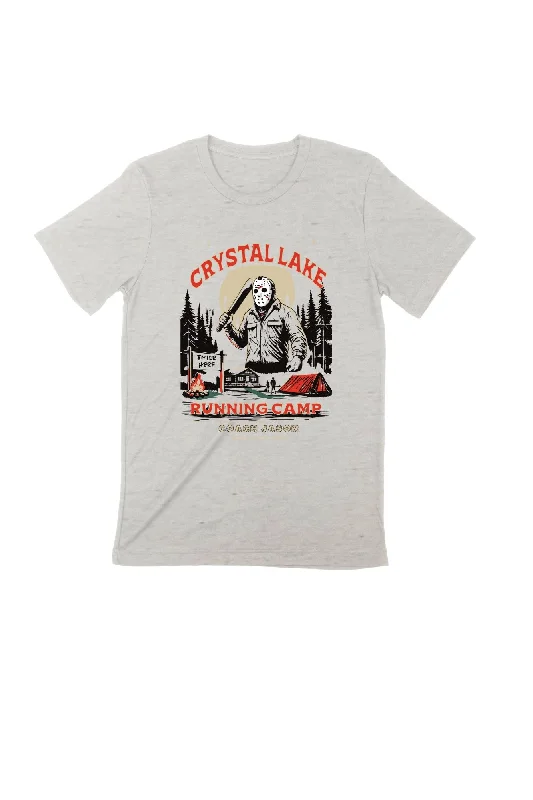 Crystal Lake Running Camp T-Shirt Collared Crew Neck Turtle Neck