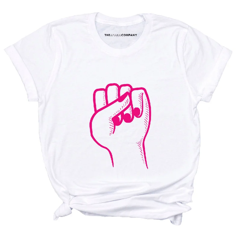 Feminist Fist Feminist T-Shirt Rayon Velvet Corduroy