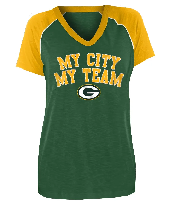 Green Bay Packers My City My Team Women's Tee Iron Safe Non-Iron Wrinkle Free