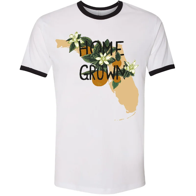 Home Grown Florida Ringer Tee Zippered Front Buttoned Front Snap Front