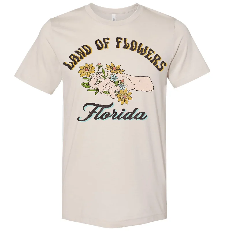 Land of Flowers Florida Tee Real Fur Shearling Chenille