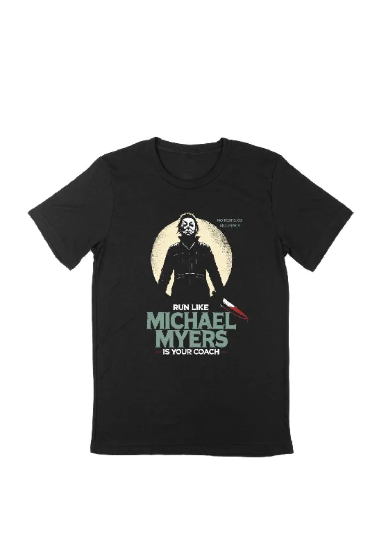 Michael Myers Run Coach T-Shirt Thin T-Shirt Open Front Quick Dry