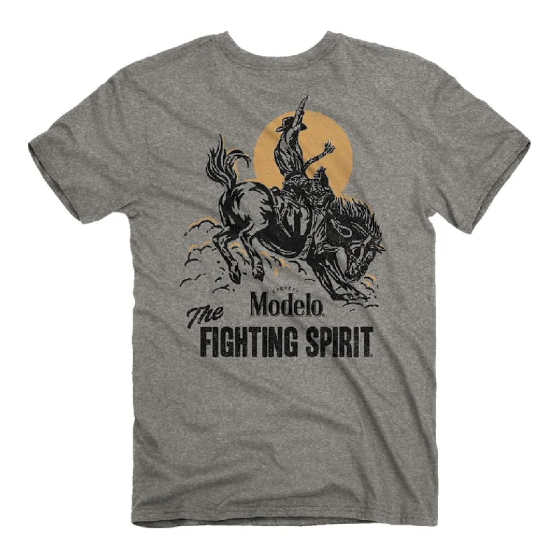 Modelo - Fighting Spirit Bronco T-Shirt Chenille Blend Fleece Blend Nylon Blend