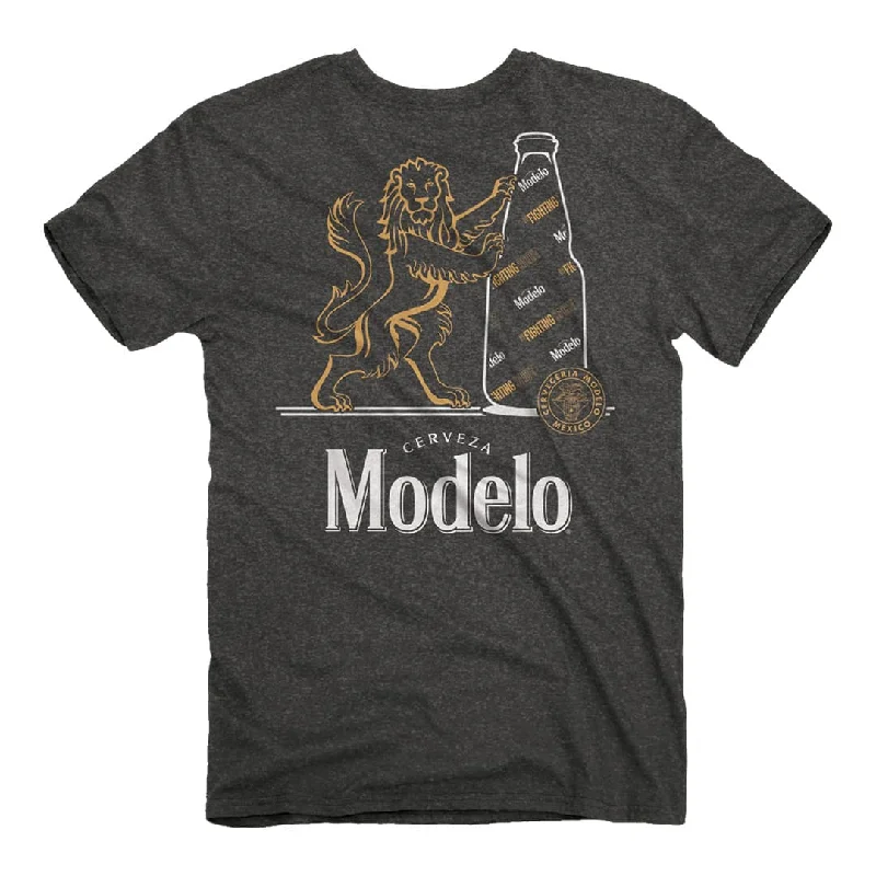 Modelo - Fighting Spirit T-Shirt Ribbed Striped Patterned