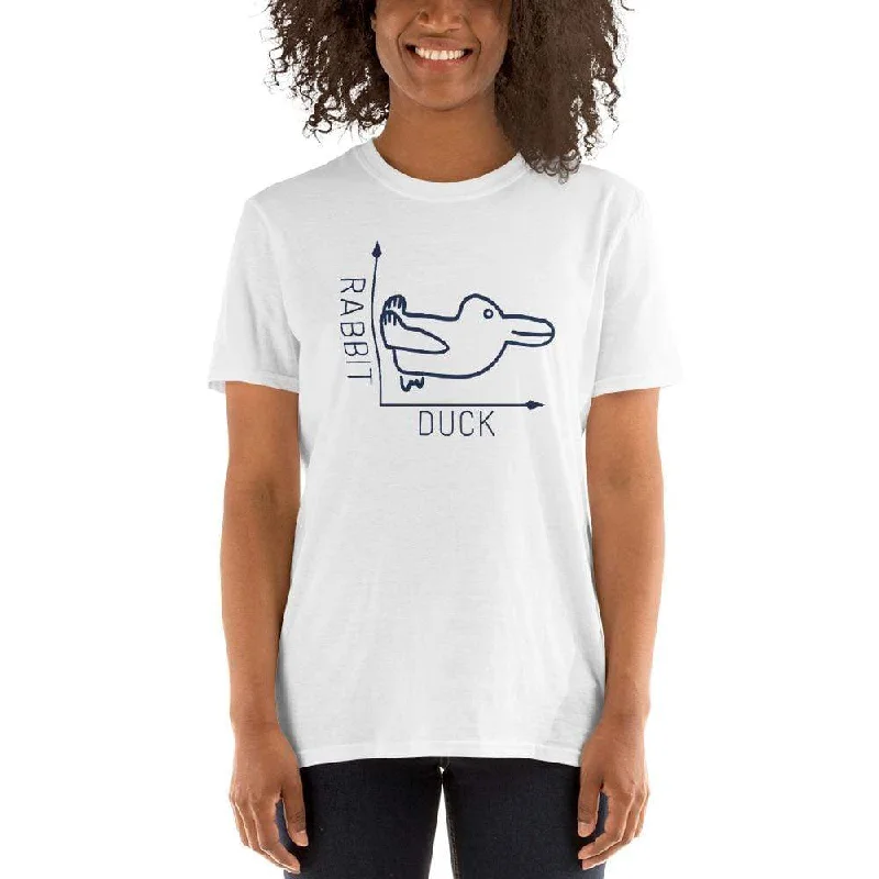 Rabbit-Duck Illusion - Duck Edition - Premium T-Shirt Polka Dot Checkered Tartan