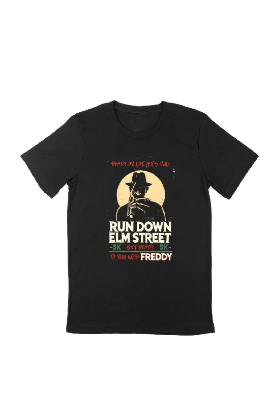 Run Down Elm Street T-Shirt Basic T-Shirt Crew Neck Short Sleeve