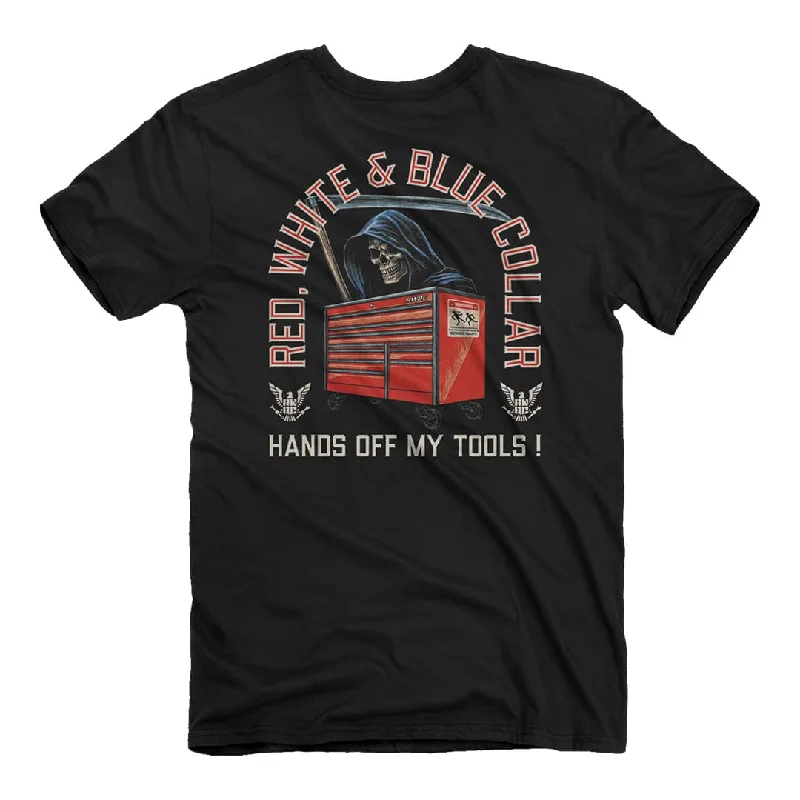 Red, White, and Blue Collar - Hands Off T-Shirt Casual Formal Business