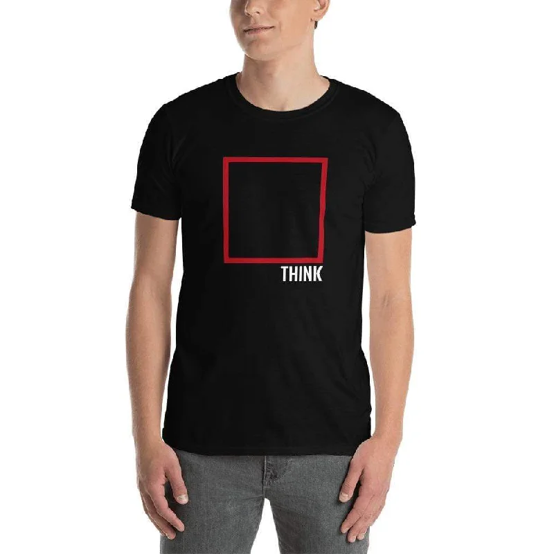 Think Outside The Box - Minimal Edition - Premium T-Shirt Ribbed Striped Patterned