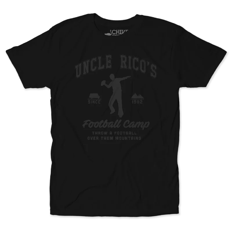 Uncle Rico's Football Camp Blackout Tee Beaded Sequined Faux Fur