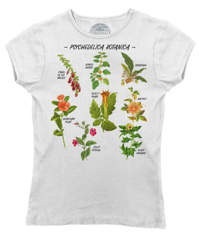 Women's Psychedelica Botanica T-Shirt Casual Formal Business