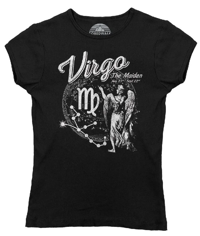 Women's Vintage Virgo T-Shirt Wool Fabric Cashmere Fabric Tweed Fabric