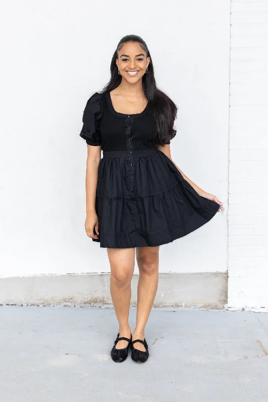 LILLY MINI DRESS Elegant Mini Dress with Pleats