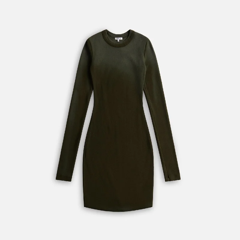 Cotton Citizen Verona Crewneck Mini Dress - Alpine Cast Comfortable Smocked Mini Dress