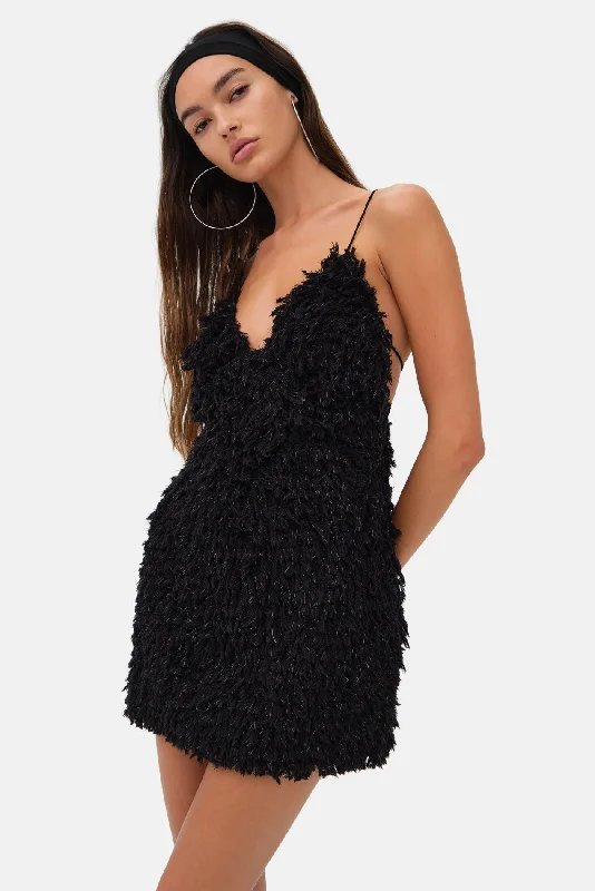 Kamara Mini Dress Black Fashionable A-Line Mini Dress