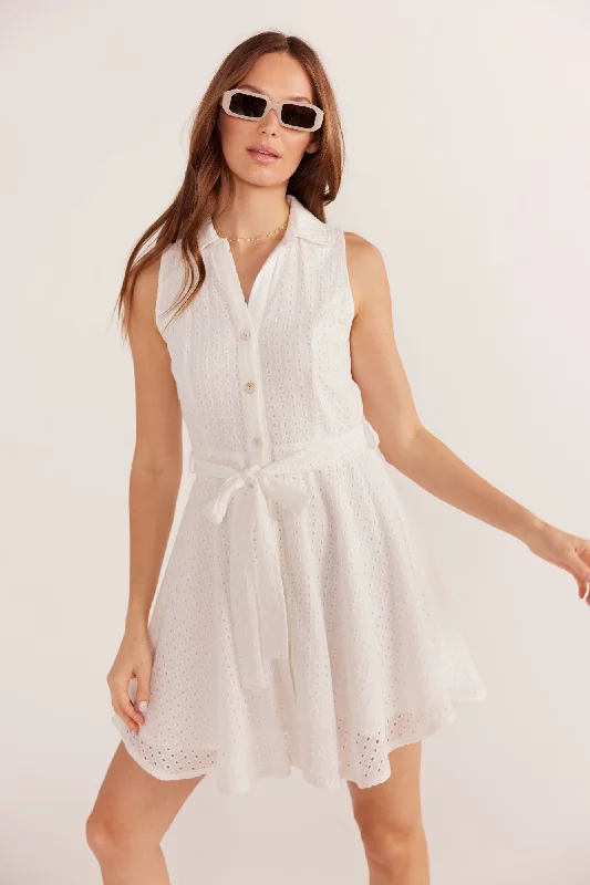 Frida Broderie Mini Dress | Ivy Trendy Off-Shoulder Dress Mini