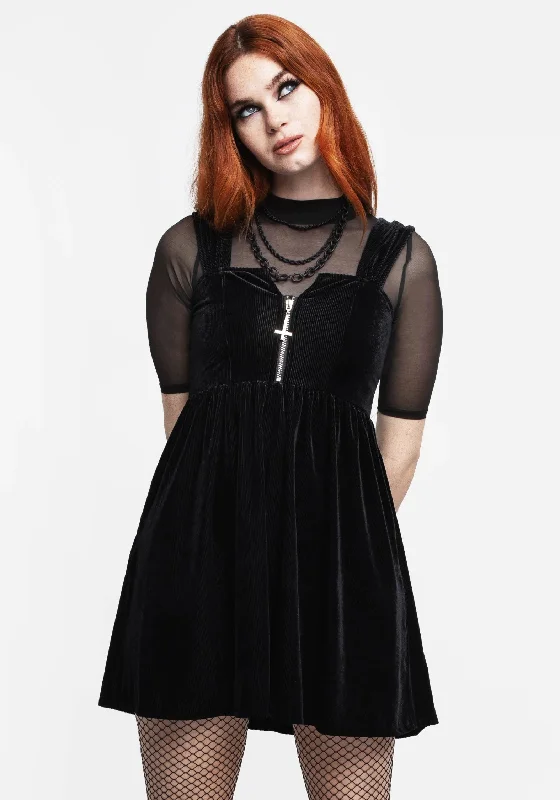 Heartless Zip Front Mini Dress Comfortable Linen Mini Dress