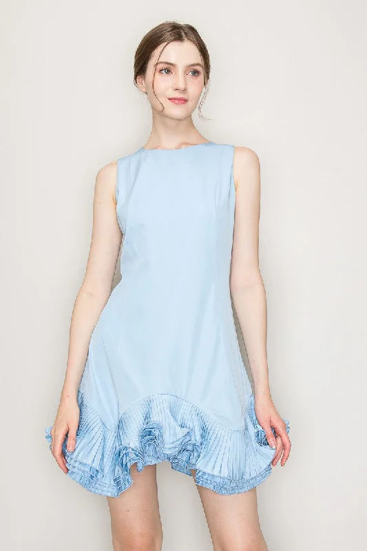 Nia Ruffle Mini Dress Comfortable Shift Mini Dress