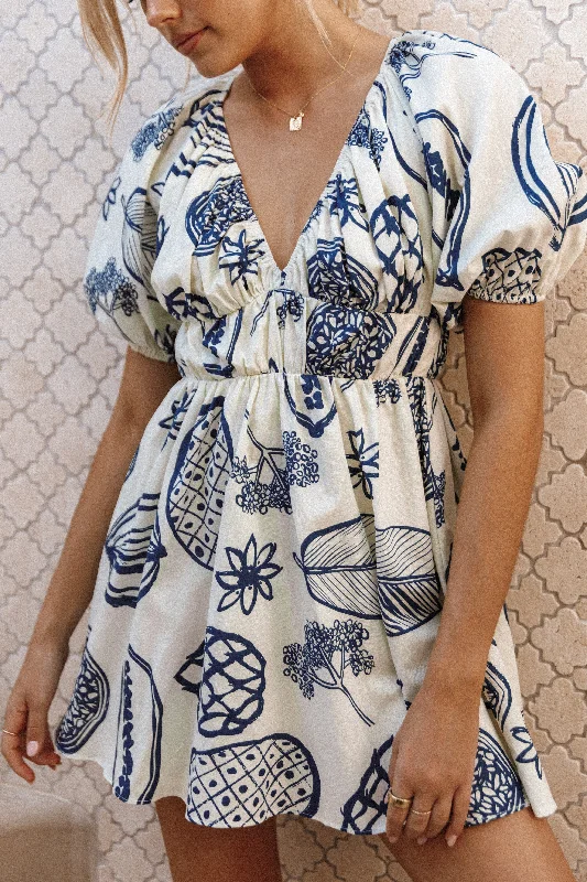 Reeves Mini Dress - Navy Trendy Crossover Mini Dress