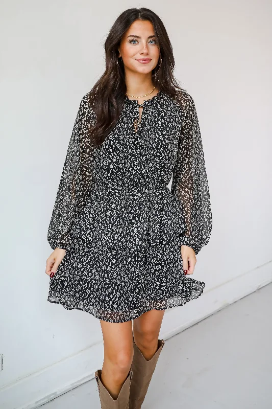 Sensationally Impressive Black Mini Dress Trendy Tulle Mini Dress
