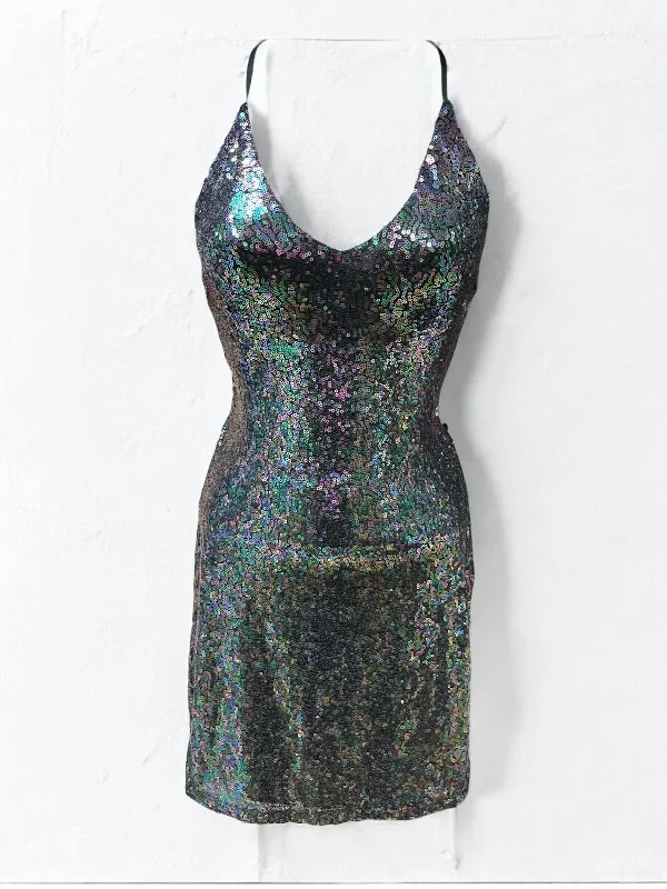 Sequin Mini Dress Bozzolo 21152 Classic Black Mini Dress