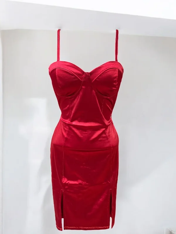 Sweetheart Neckline Mini Dress Bozzolo 18928 Cozy Cotton Mini Dress