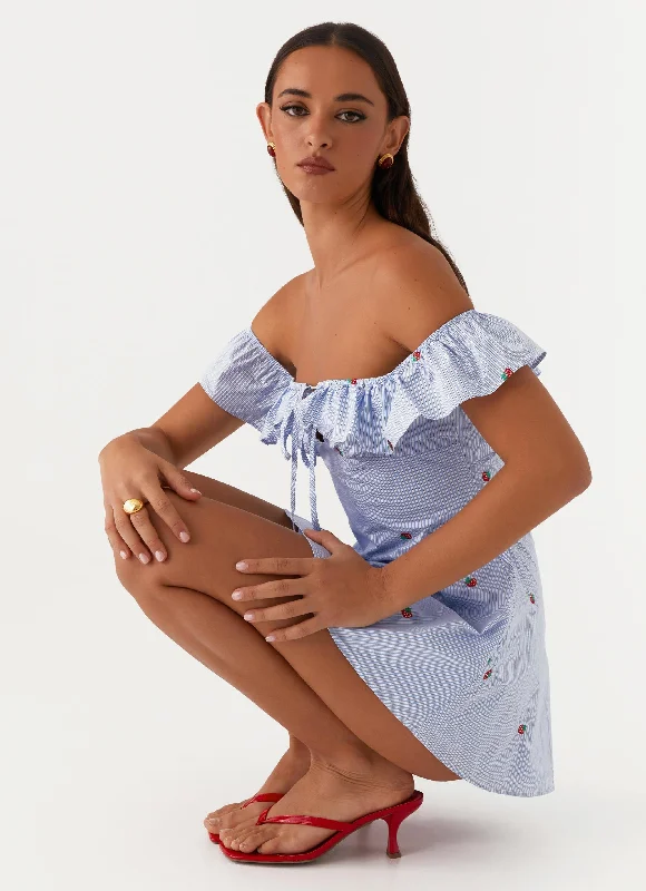 Texas Sun Linen Mini Dress - Blue Modern Satin Mini Dress
