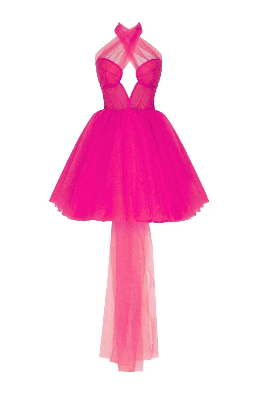 Vibrant pink mini dress Classic White Mini Dress