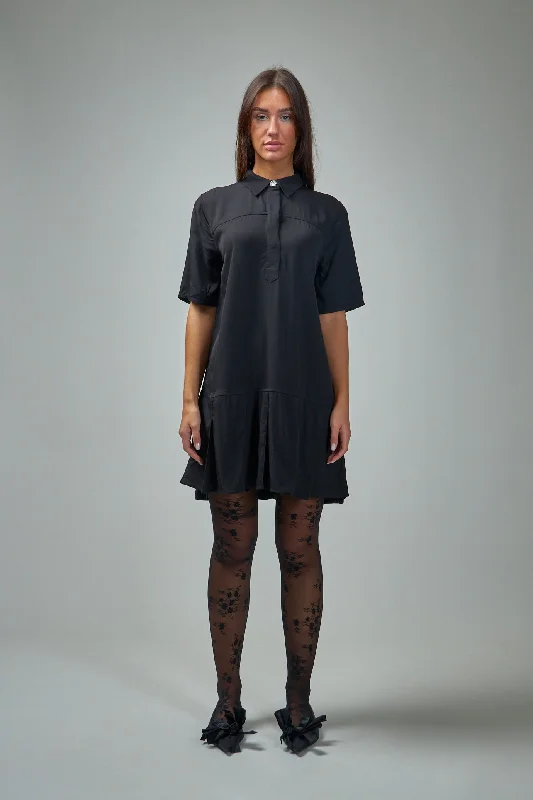 Viscose Twill Mini Dress Stylish Plaid Mini Dress