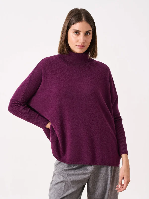 Absolut Cashmere Clara Jumper Eggplant Machine Wash Dry Clean Hand Wash