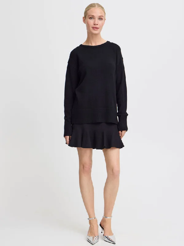 B Young ByNonina O-Neck Jumper Black Wool Sweater Cotton Sweater Cashmere Sweater