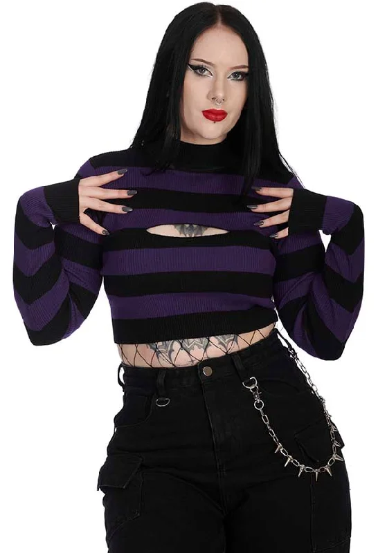 Crash Into Me [Purple/Black] | JUMPER Fitted Slim Tailored