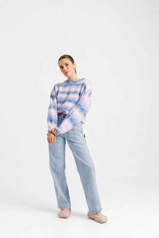 Fantasy Jumper - Sale - Ocean Solid Color Striped Floral Print