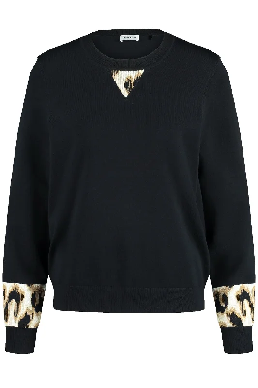 Gerry Weber 471011-35711 Jumper Black4067435167216 Cashmere Blend Cotton Blend Poly Blend Gerry Weber 471011-35711 Jumper Black4067435167216 Cashmere Blend Cotton Blend Poly Blend