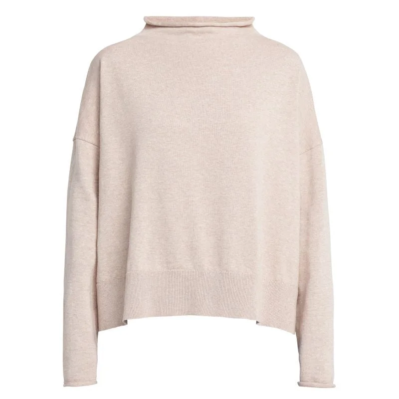 Holebrook Hulda Ladies Turtleneck Jumper - Khaki Open Front Closed Front Wrap Front