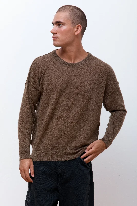 Light Jumper Dark Tobacco Knit Fabric Woven Fabric Fleece Fabric