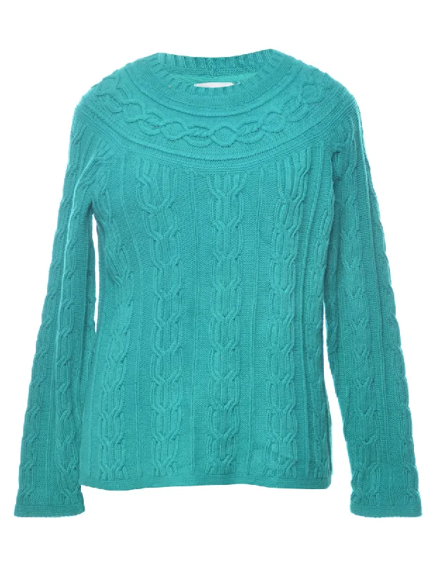 Liz Claiborne Cable Knit Jumper - M Wool Sweater Cotton Sweater Cashmere Sweater